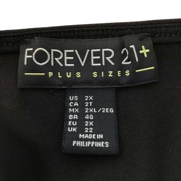 ‘Forever 21 Plus Peplum Top sz 2X’🖤 - Picture 4 of 4